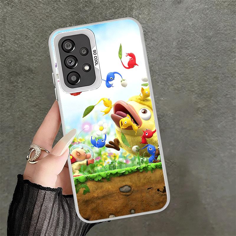 P-Pikmins Cute Game Shockproof Phone Case for Samsung A17 A16 A15 A14 A37 A57 A36 A56 A26 A35 A55 A25 A34 A54 A24 A13 A23 A33 A5