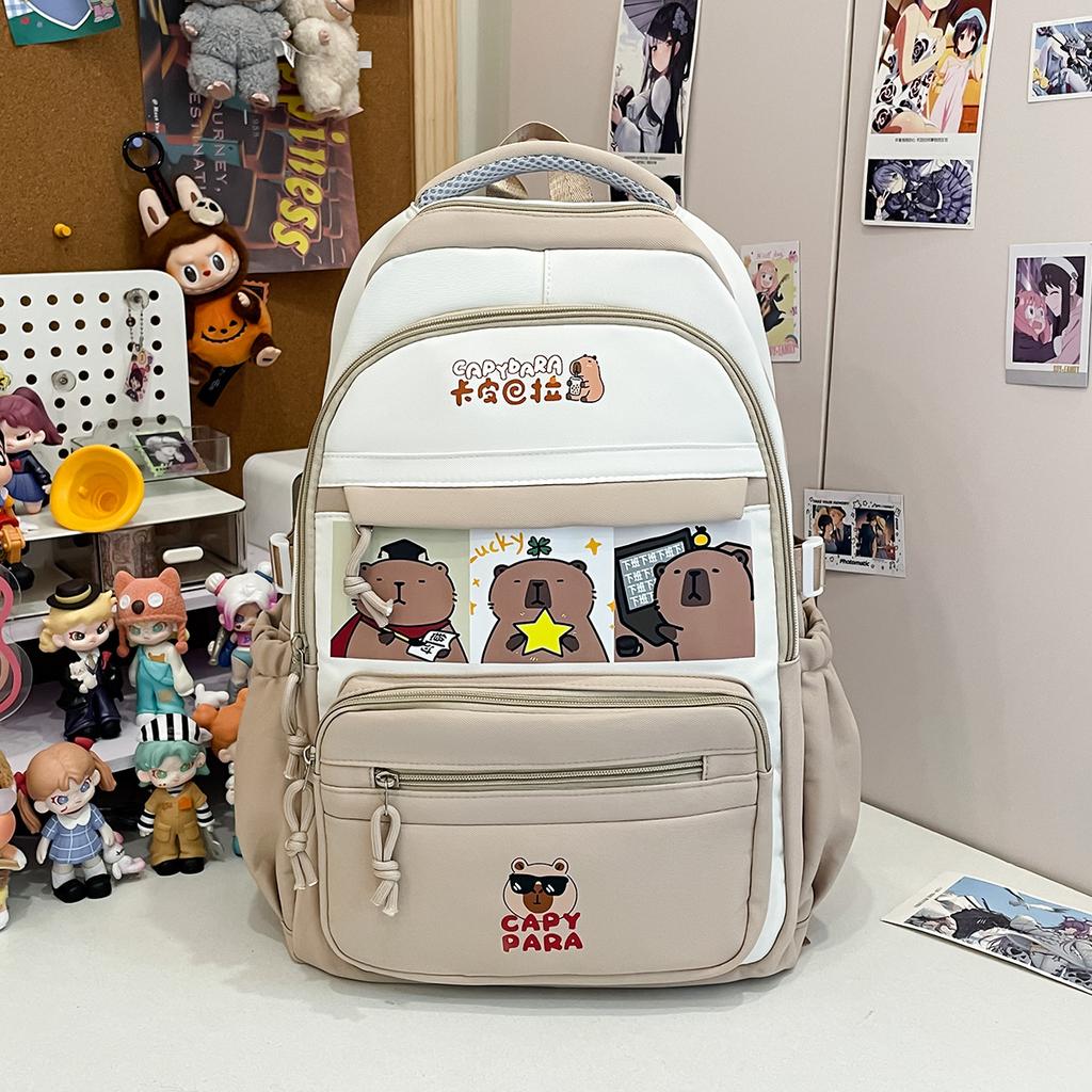 School Bag Kapibara Girls Cute Backpack Primary School Students Junior High School Students Large Capacity Backpack