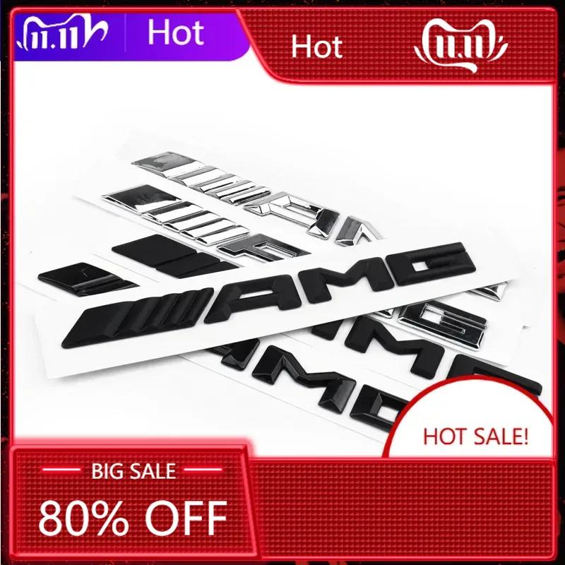 C200 E200 New 2025 For Mercedes Benz Metal Car 3d Rear Letter Emblem Trunk Sticker for Mercedes benz AMG C E S GLE CLC Class W20