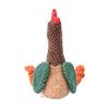 Cotton Rope Dog Toy Plush Rooster With BuiltIn Squeaker for Indoor Entertainment Outdoor Fetching Game Teething Cheing Toy