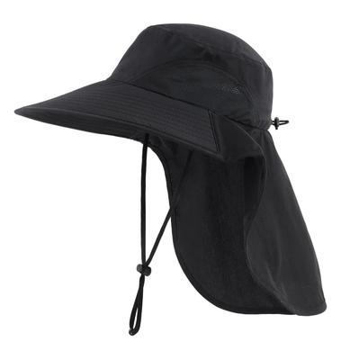 Conectaile and UV Protection Outdoor Sun Safari Summer Farm Work Fishing Neck Black Men's Women's Quick-Drying Hat, Hat, Hat, Hat, Hat, Hat, Cover,