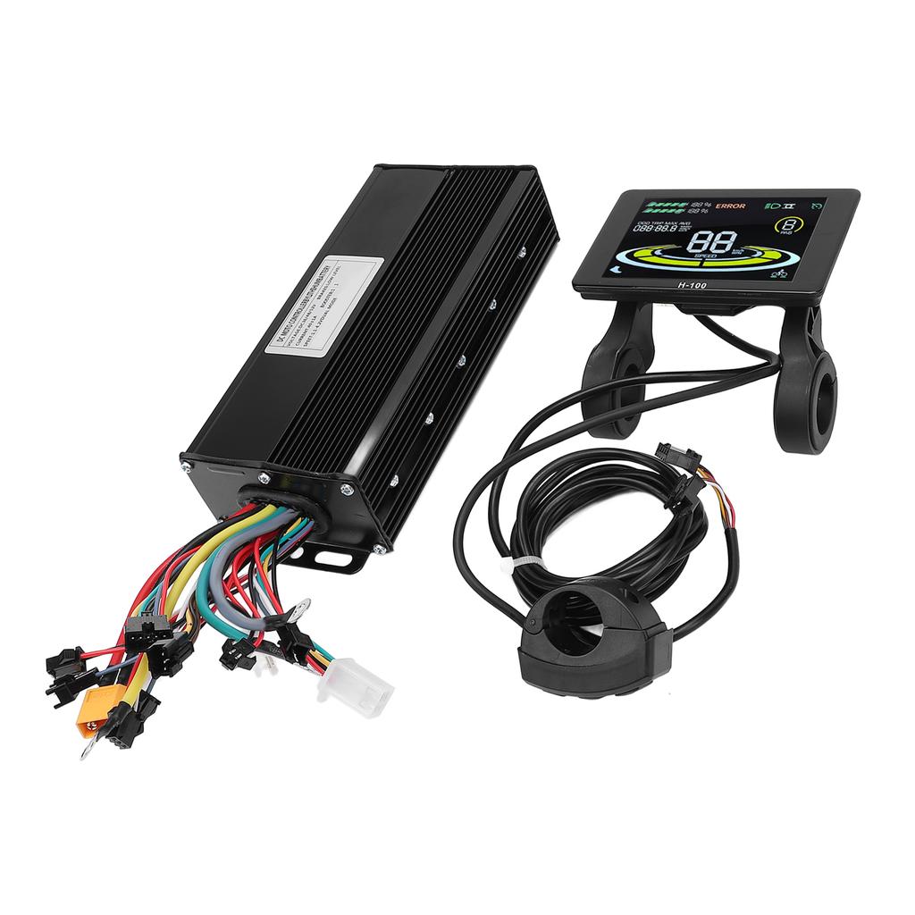 40A 3 Modes Sine Wave Controller with LCD Color Screen Display Panel Aluminum Alloy ABS Conversion Kit for Electric