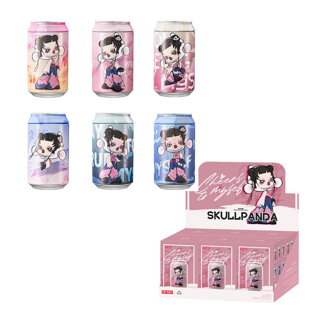 New POP MART Skullpanda CHEERS To MYSELF Collection Aromatherapy Blind Box Products Single Mystery Box/Full Box 6 Pcs PPMT-2407-0115