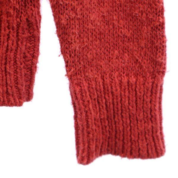 BARACUTA Linen Blend Long sleeve cotton knit L Red series sweater Men's Used