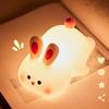 Rechargeable LED Silicone Night Light Light Up Bunnies Big Face Rabbit Decor Cute Bunny Lamp Novelty Gifts Kids Room Bedroom