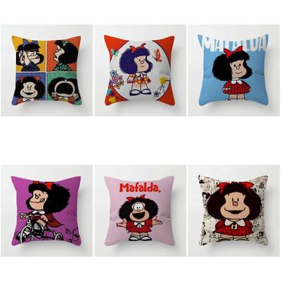 Kissenbezug Kissenhülle Wohnzimmer Sofa Heimdekoration Personalisierte Cartoon Niedliche Mafalda