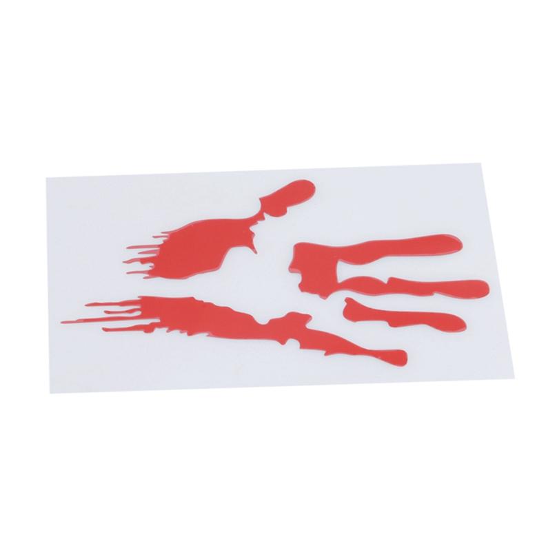 Car Stickers Bloody Fingerprint Blooding Handprint Lifelike Creative Decals Auto Tuning Waterproof