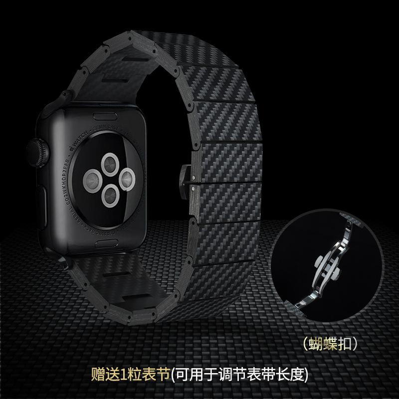 

Подходит для Apple Watch S9 Ultra S8/7/6/5 Band Apple Watch IWatch Carbon Fibre Texture Application: 42/44/45/49mm