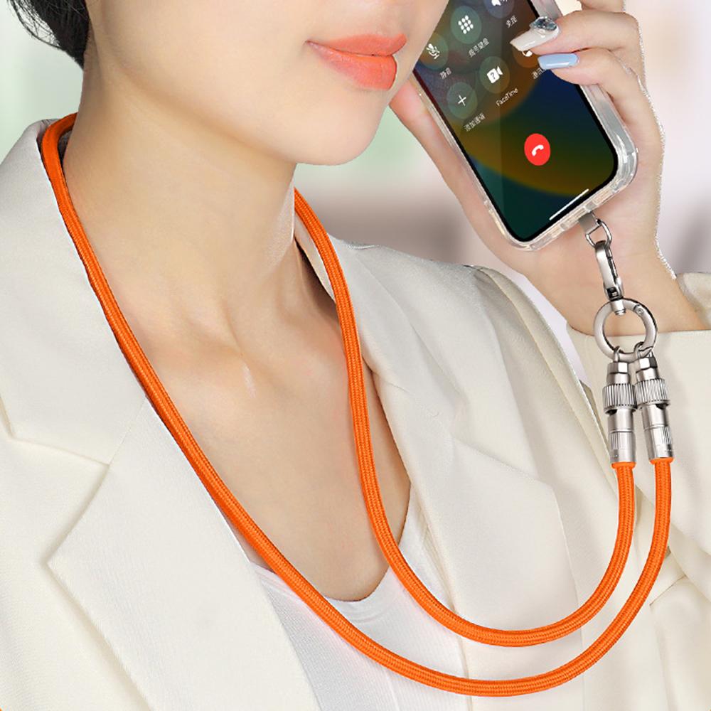 90cm Halsband 27W Ladekabel Handy-Lanyard Handy-Sicherungsleine mit Typ-C zu L-Port Stecker