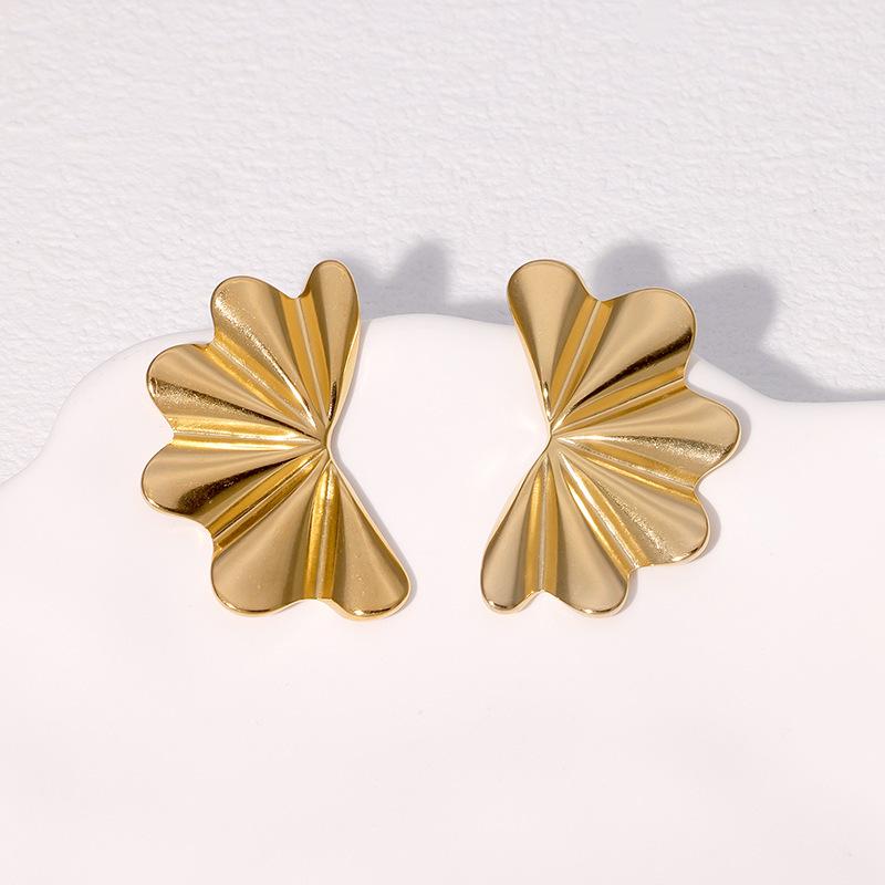 Luxury Stainless Steel Geometric Stud Earrings – Non-Fading, Simple Design