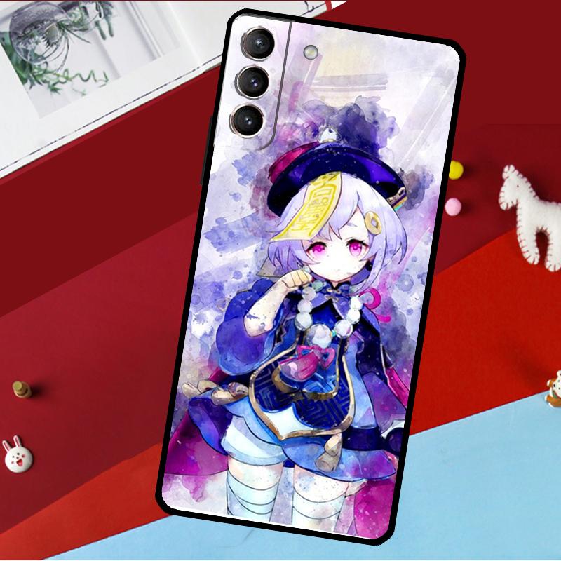 Genshin Impact Qiqi Funda For Samsung Galaxy S26 Ultra S24 S22 S23 S25 Plus S20 S21 FE S9 S10 S25 FE Phone Case