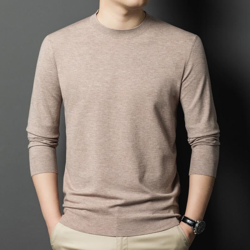 Men S Long Sleeve Knit Sweater Wool Blend Casual Winter Warm Pullover