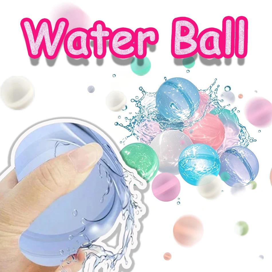 6-60Pcs Reusable Water Balloons Quick Fill Self Sealing Water Bomb For Summer Games Children'S Adult Outdoor Activities Toy Gift