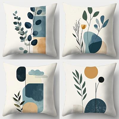 Simple Geometric Pattern Home Decor Pillowcase Bedroom Living Room Sofa Decoration Polyester Cushion Cover with Zipper