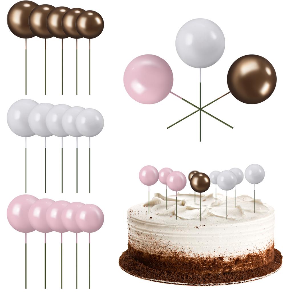 50Pcs Colorful Cake Decoration Sticks for Birthday Party Baking Supplies Cake Topper Decorations Balloon Toppers