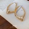 Silver needle geometric irregular hollow earrings light luxury high-end earrings simple cold wind earrings design sense niche