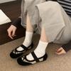 French Mary Jane Small Leather Shoes Women's Autumn and Winter Skirt Single Shoes Small Fragrant Flat Bean Loafers