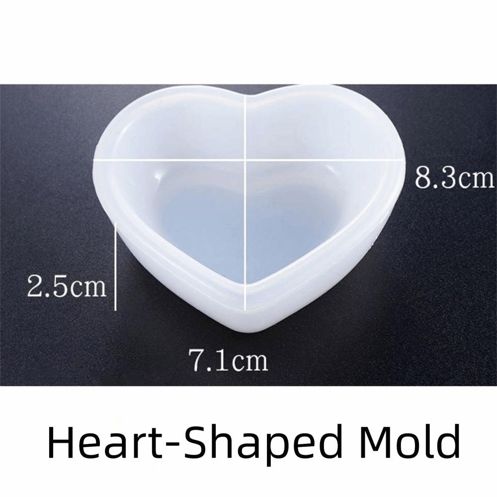Small Silicone Craft Mold Heart-Shaped Resin Jewelry Mold Cute Storage Box Mold  Storage Containers
