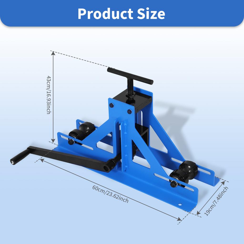 Tube Roller Bender for Mild Steel Copper Aluminum Manual Heavy Duty Metal Bending Machine Square Round Pipe Bender 150mm Vertica