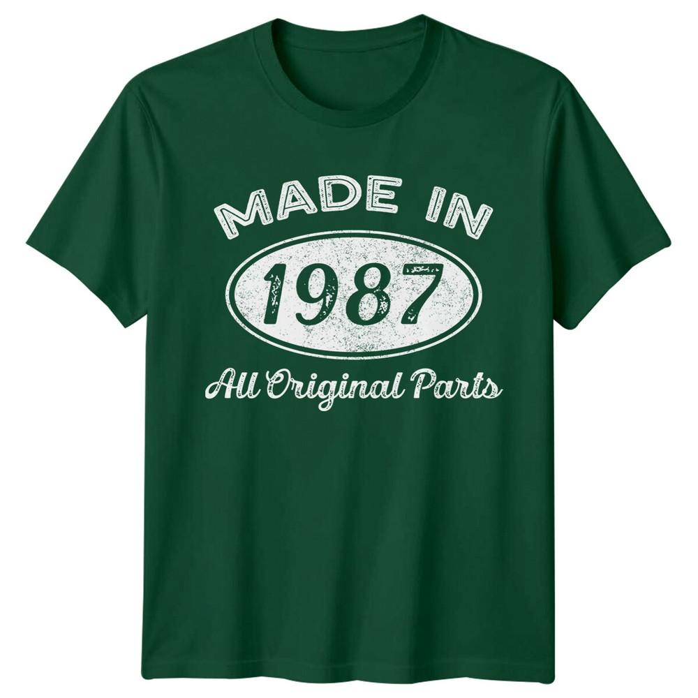 Made In 1987 Unisexs T Shirt 39th Birthday Gift All Original Parts S