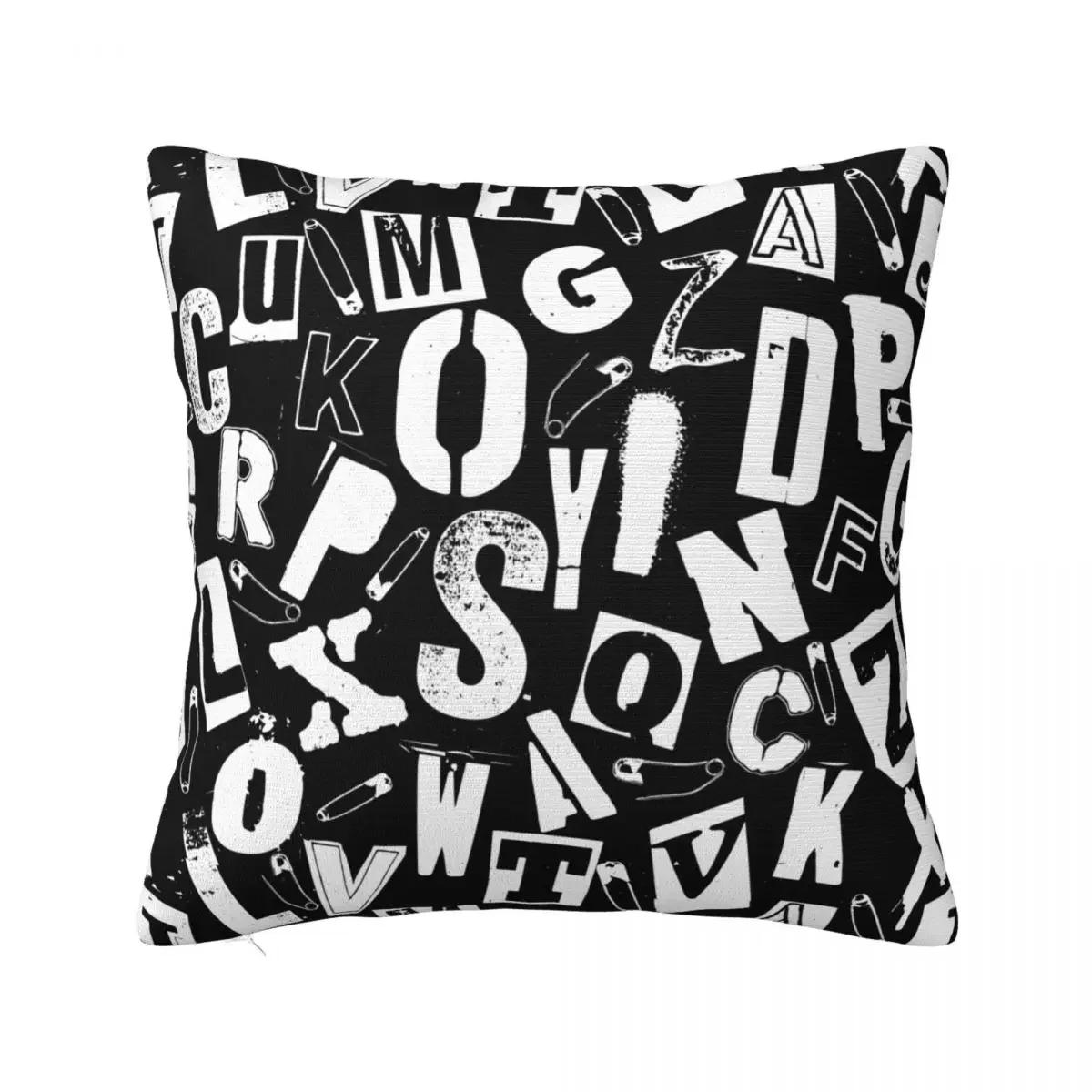 

Панк Гранж Алфавитный Узор Наволочка Полиэстер Наволочка Подарок Накидка Наволочка Домашняя Квадратная 66x66cm бежевый