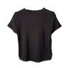 Summer Short-sleeved Knit T-shirt Female Chic Unique Design Sense Niche Slim Knit Tops Casual Essential Comfort and Style Slim Fit Pullovers Tees