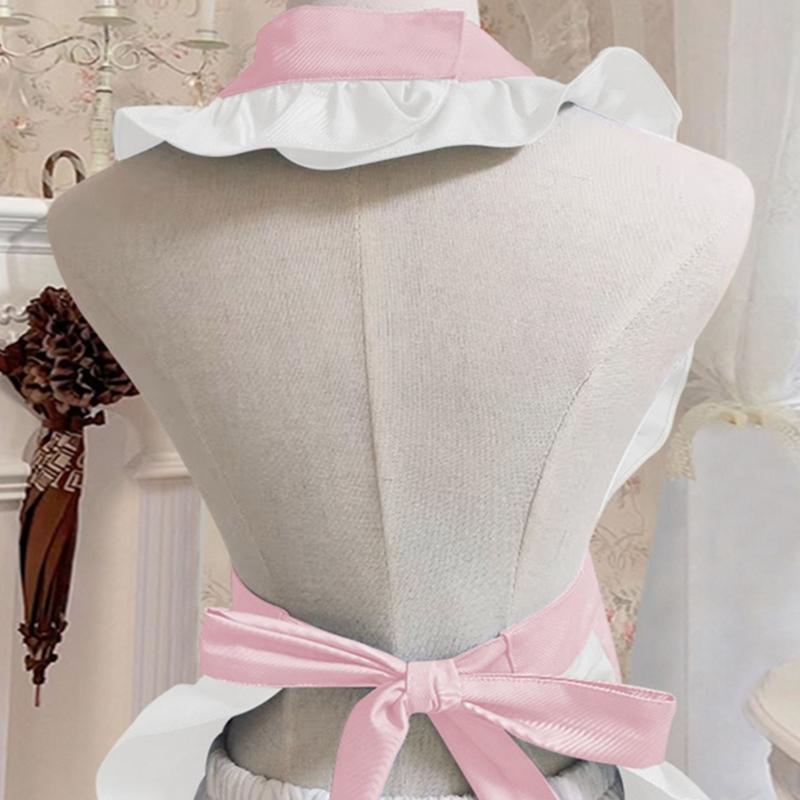 Women's Cake Apron Bowknot Apron for Women with Pockets Adjustable Chefs Aprons for Kitchen Cooking Baking Gardening