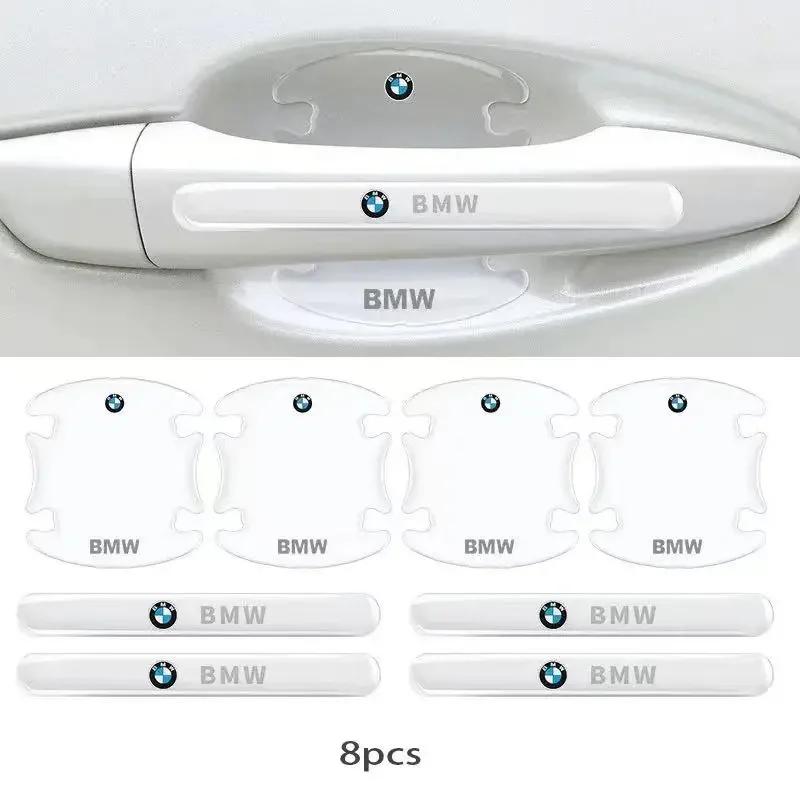 2025 Hot 4/8pcs Transparent Car Door Handle Protector Film Badge Stickers For BMW E39 E46 E30 E36 E87 E60 E90 F30 F20 X3 X5 X6 G