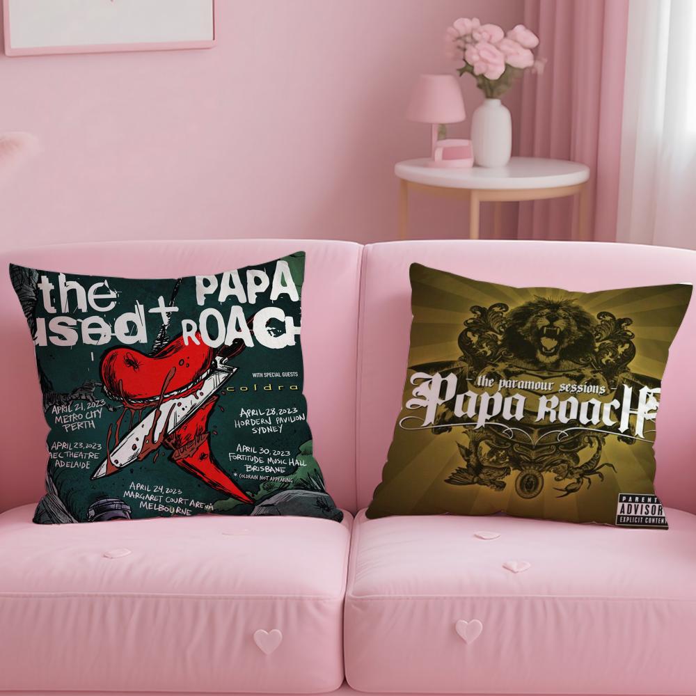 classic band Papa Roach Cushion Cover Soft  EasyWash Pillow Case  Versatile for Couch Bed Travel and Office