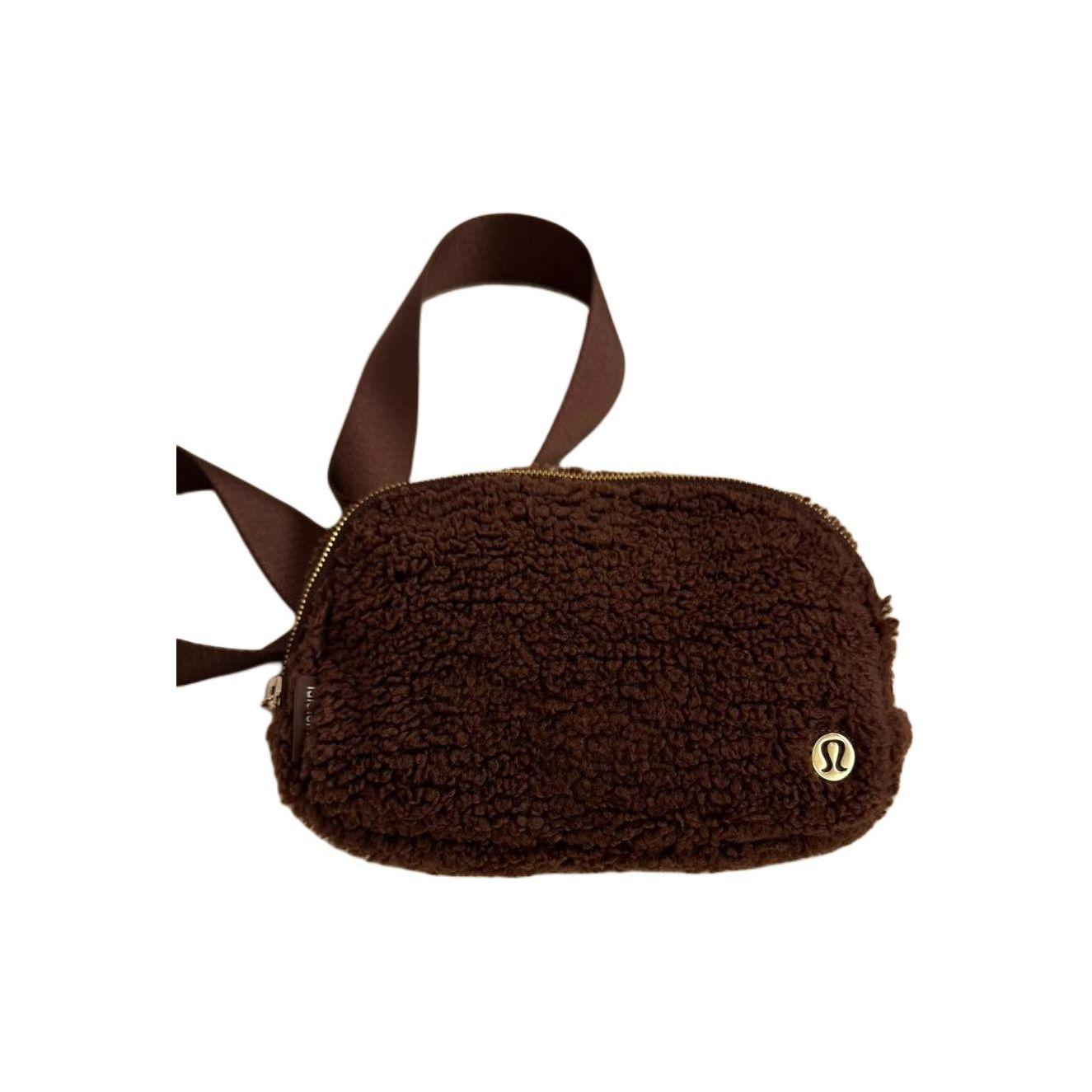 Lululemon 1L Everywhere Logo Zipper Waist Bag Women waist bag Earth-Brown Gold LU9B18S-BROWN-EARTH-GOLD Earth Brown & Gold