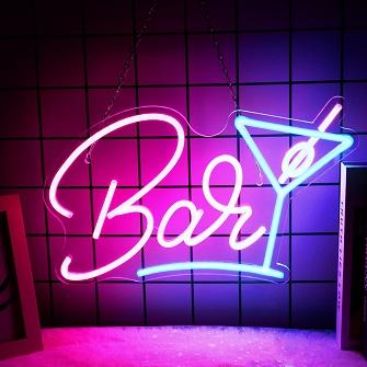 

Open Welcome Bar Neon Signs LED Lights Pink Light Up Sign Wall Art Lamp USB Home Bars Shop Room Party Gamer Room Decoration Item