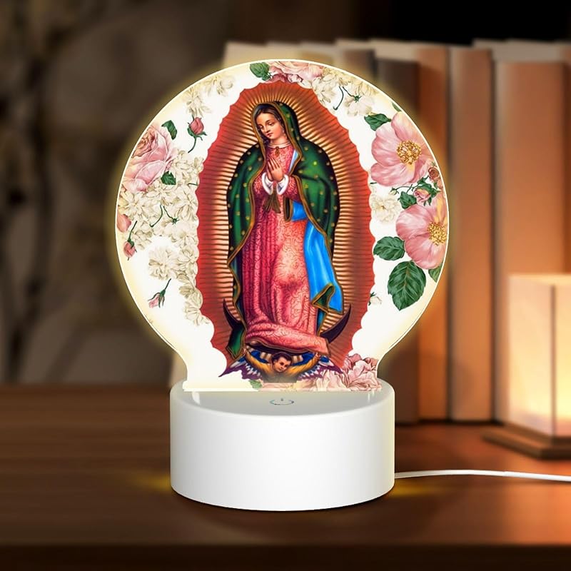 Ночной светильник Virgen de Guadalupe с акриловым основанием для лампы «Дева Мария» (Дева Мария-1) Virgin Mary-1