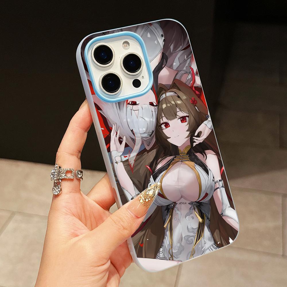 

ZZZ Чехол для телефона Ye Shunguang для iPhone 17 16 15 14 13 12 11 Air Pro Max Plus Желейный Двухслойный Светло-голубой Чехол iPhone 15 Plus