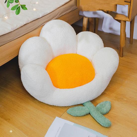 Seat Mat Detachable Extra-soft Texture Thickened Flower Shape Sitting Chair Seat Mat