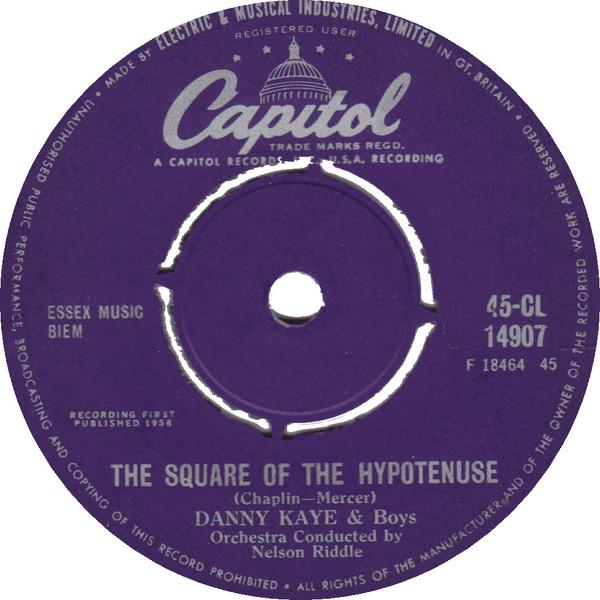 

Пластинка 7 дюймов DANNY KAYE The Square Of The Hypotenuse Ever 45CL14907 Capitol Records 1958 Великобритания Поп Б/у