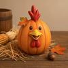 1Pc Farmhouse Pumpkin Figurines Resin Sculpture Art Decoration Ornament for Holiday Halloween Tabletop Autumn Party