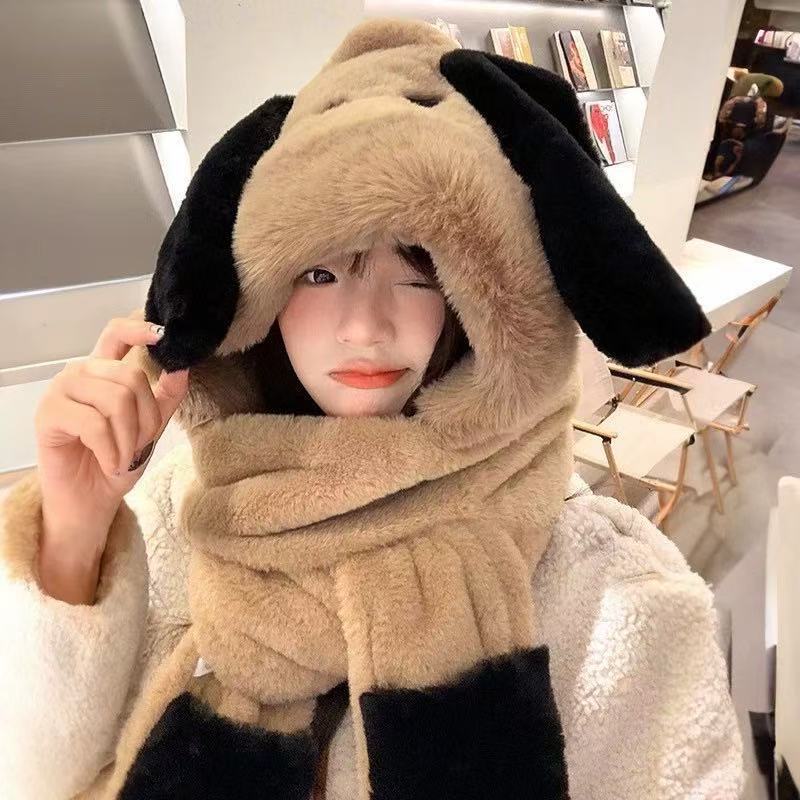 

Cozy Winter Hat Scarf Gloves Set For Women With Breathable Polyester Material хакі