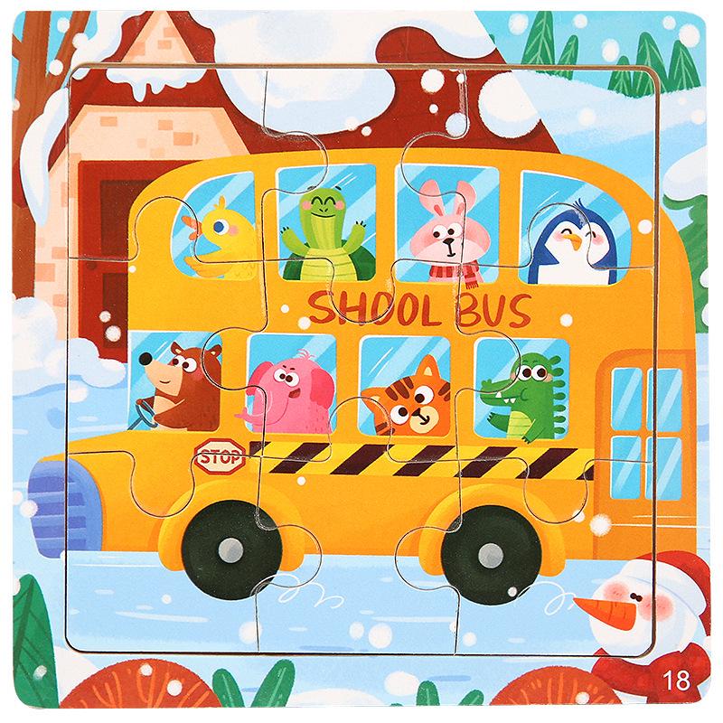 Wooden Educational Jigsaw Puzzle for Kindergarten Children - Fun Hands-On Matching Game