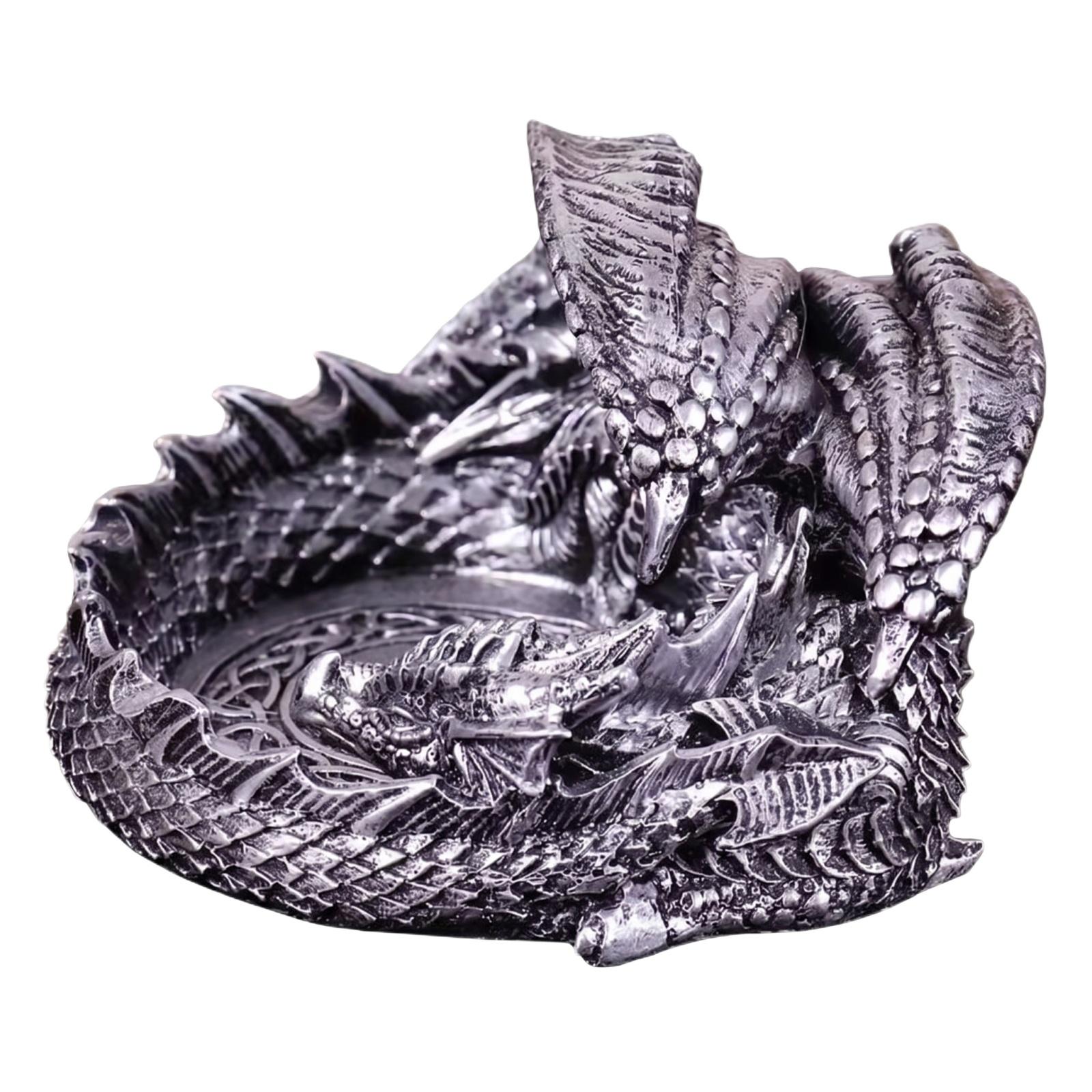 

Creative Dragon Shaped Desktop Decoration Sculpture Resin Material Handcrafted Detailed Design for Home Office Tabletop Ornament one size