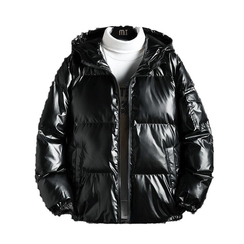 Men's 2026 Winter Trendy Thickened Cotton Jacket - Plus Velvet, Shiny, Short Outerwear, Plus Size
