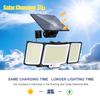 Solar Outdoor Lights 328 LED Security Lights with Remote Control IP65 Waterproof Solar Motion Sensor Lights Integrated or Split