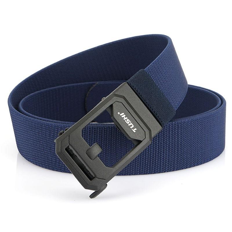 

Thick Elastic Belt Men s Military Fans Outdoor Nylon 3.8 Upgraded Automatic Buckle 120cm королівський синій колір