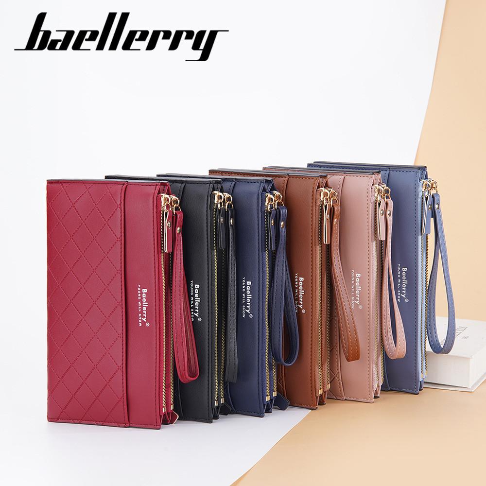 Pu Leather Ladies Wallet With Zipper Long Purse For Daily Use And Water Resistance