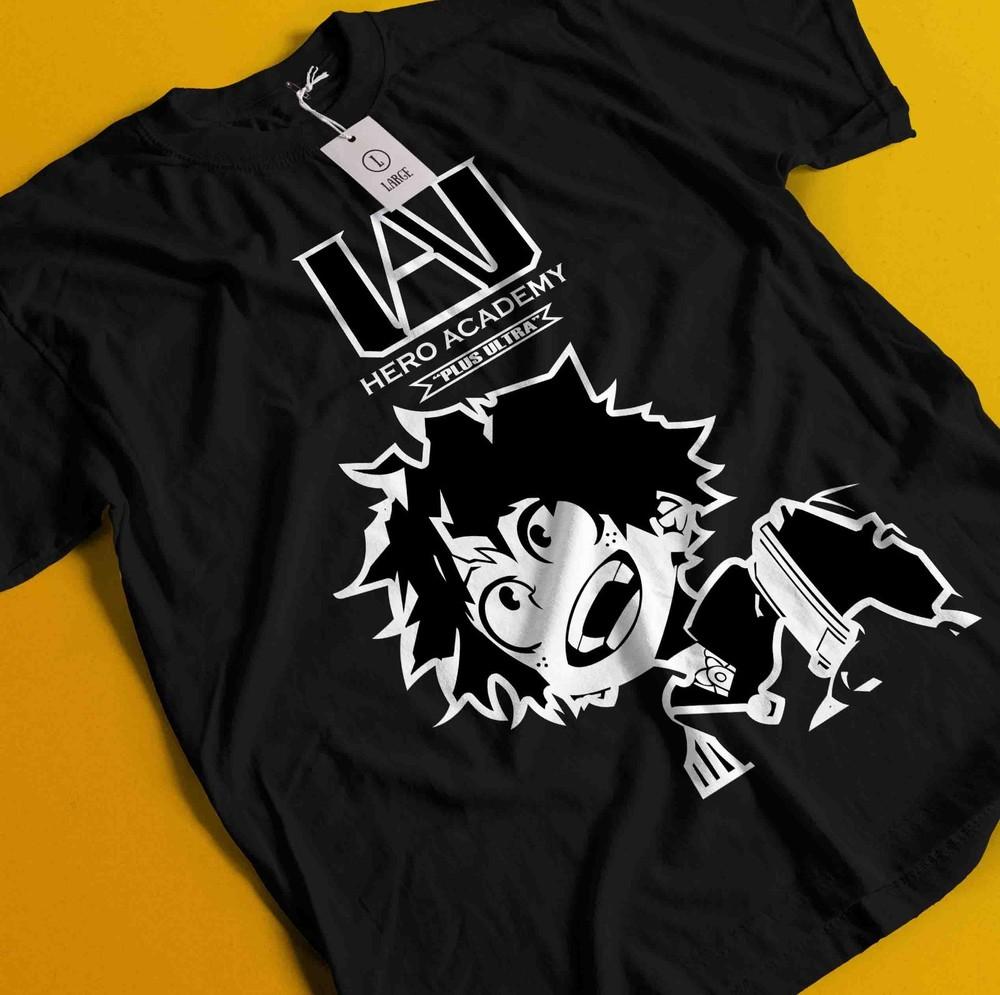 

Deku T-shirt My Hero Academia Japanese Manga Anime Midoriya Dabi Shoto Shirt 2XL