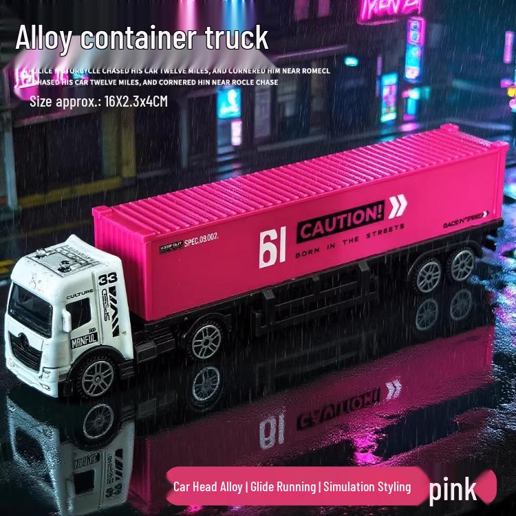 Children's 1:64 Alloy Transport and Refrigerated Truck Toy Model