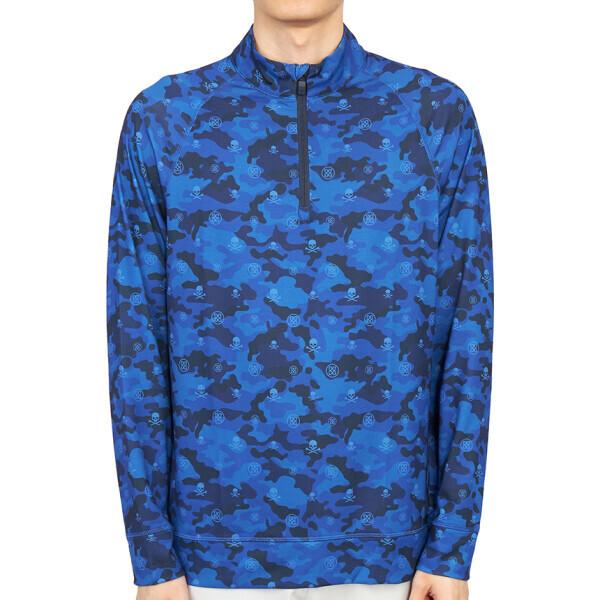 

G Fore Men S Camo Half Zip lonG Sleeve T ShirT Slim fiT G4mf22k78 M