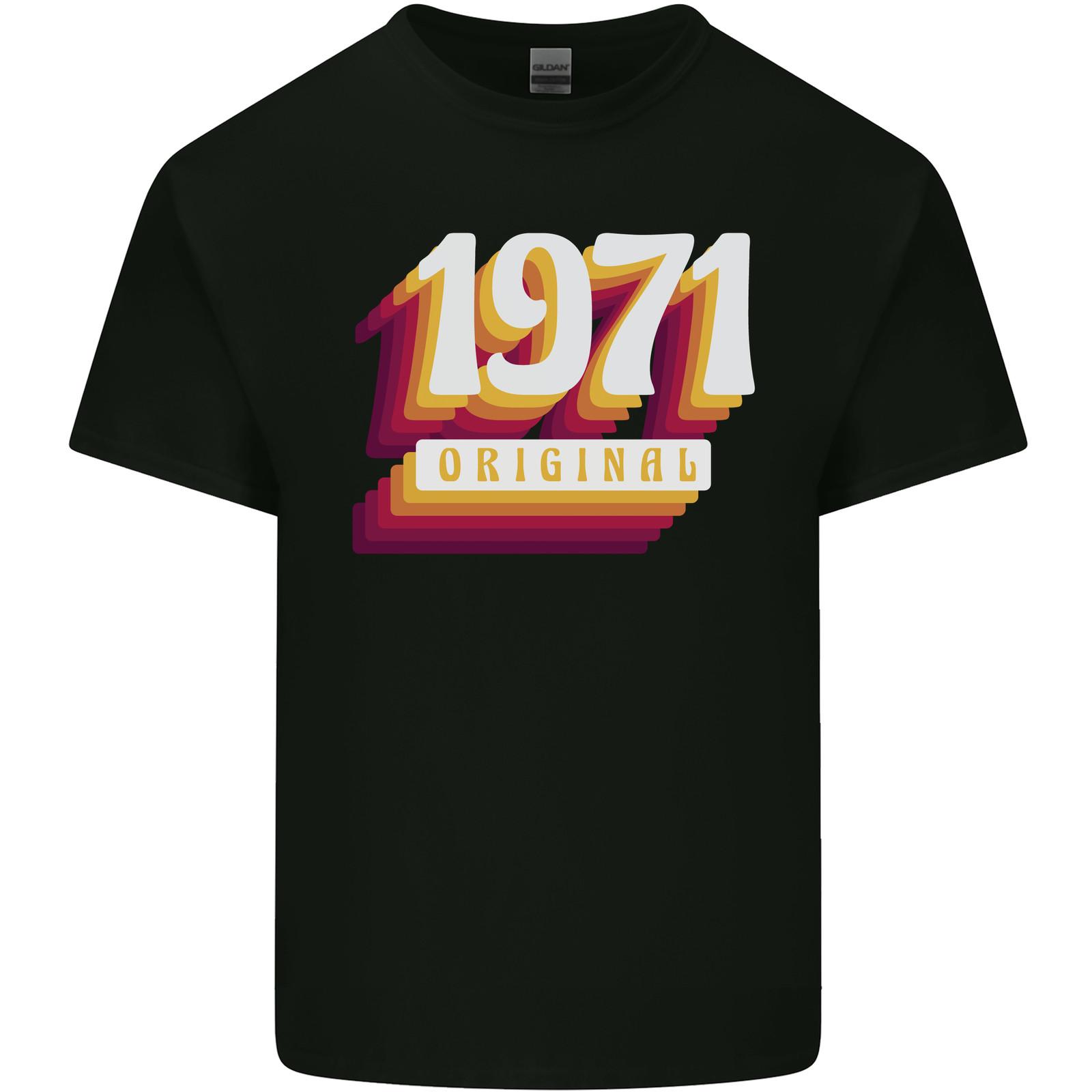 

Retro 54th Birthday Original 1971 Mens Light Cotton T-Shirt Mens Womens Tees Top S