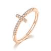 Anelli sottili incrociati di personalità per donna Moda coreana Cristallo Micro Pave Zirconia Cubica Anello per pollice Gioielli Accessori da sposa Regalo R715