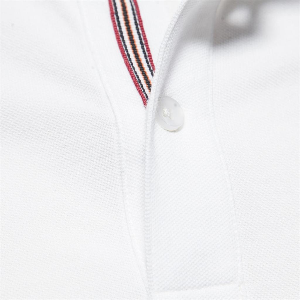 Hochwertiges einfarbiges kurzärmeliges Polo-Shirt für Herren, 70% Baumwolle, mit Hirsch-Stickerei, Europäische Größe, Basic Sommer-Freizeit-Oberteil
