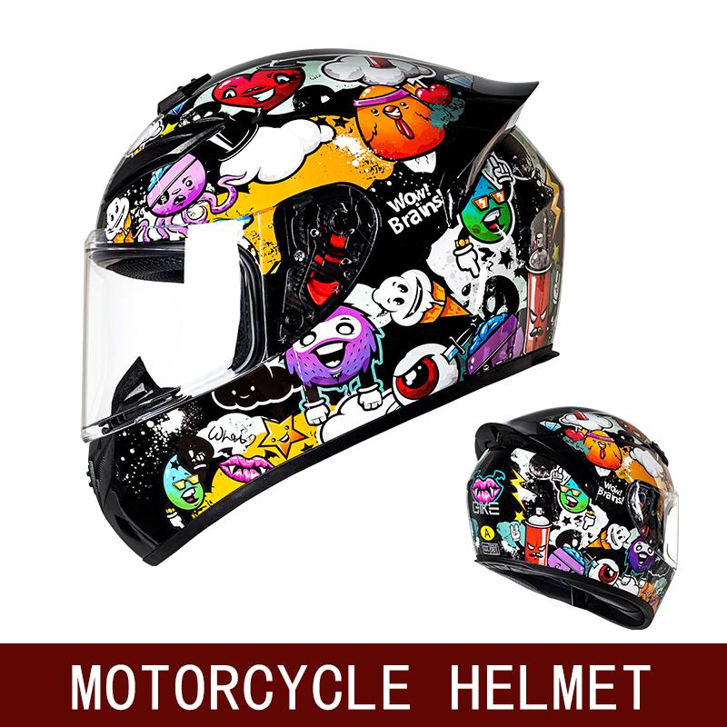 Motorcycle Helmet and Safety Scooter Motorcycle Modular Capacitor Helmet Engine Full Face Integral Motorcycle Full Helmet